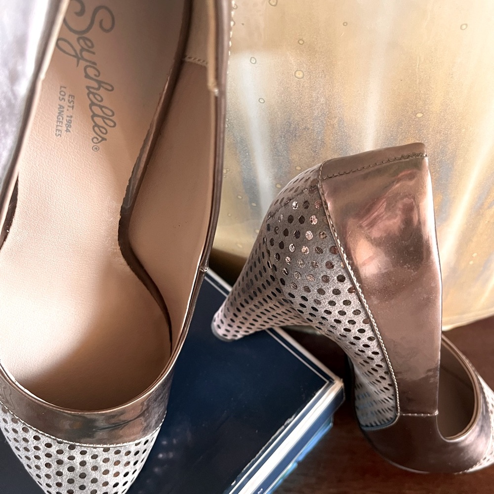 Seychelles Pumps heels pewter/rose/ color - Picture 2 of 10